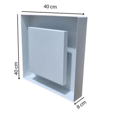 Imagem de Luminária Plafon Sobrepor Branco 40x40 E27 Luz Indireta - Laumar