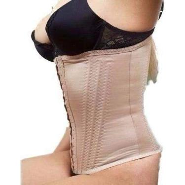 Imagem de Cinta Modeladora ESPECIAL REFORÇADA 12 Barbatanas 2 Ajustes-faixa (Beg