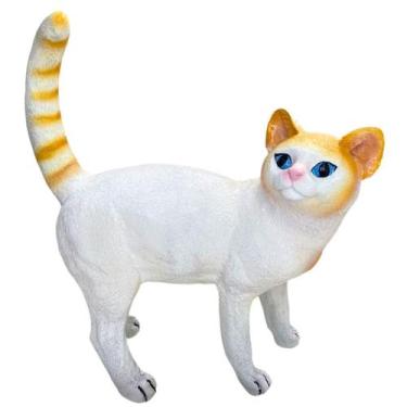 Imagem de Estátua em Resina Gato em pé 27cm Decoração de Jardim - LZ Decorações,