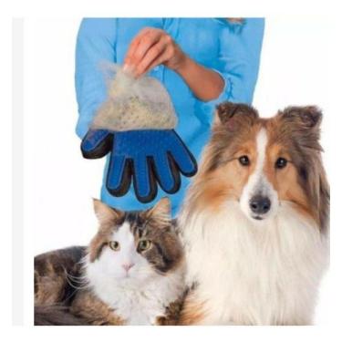 Imagem de Luva Gato Escova Nano Magnética Tira Pêlos Pets Cães & Gatos - oem