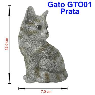 Imagem de Gatinho Decorativo em Resina Gato Sorte Dinheiro Maneki Neko - Luthi C