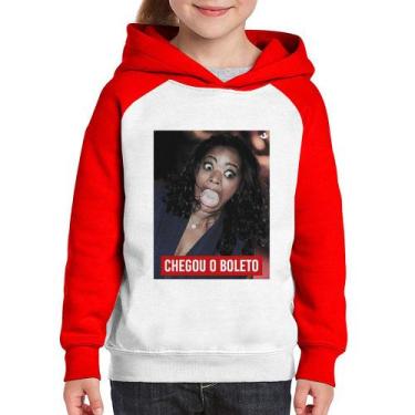 Imagem de Moletom Infantil Chegou o boleto - Foca na Moda, Branco, Vermelho, 4