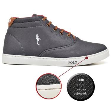 Imagem de Tenis Sapatenis Masculino Cano Alto Bota Barato - Polo Blu, Cinza, 41