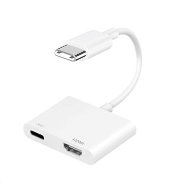 Imagem de Adaptador USB-C para HDMI [certificado Apple MFi] Adaptador AV digital HDMI para iPhone e iPad 1080P, conector para TV/HDTV/monitor de vídeo e tela de sincronização de áudio, compatível com