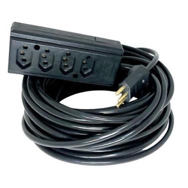 Imagem de Extensão Elétrica 10A/20a Reforçada 5 m PP 2x2,5mm 4 Tomadas - Margiri