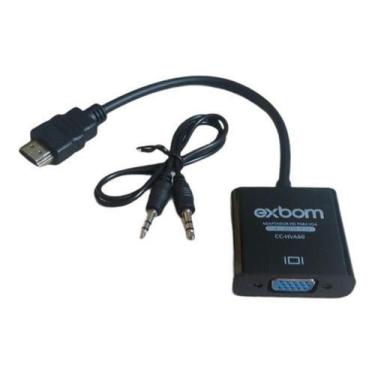 Imagem de Cabo Adaptador Hdmi X Vga Hd Conversor Saída P2 Áudio - VIL