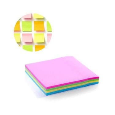 Imagem de Kit10 PostIt Bloco de Notas 7,6cm Autoadesivo Colorido 1.000fls - RT