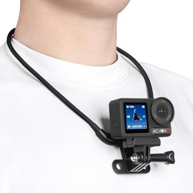 Imagem de Tomat Action 5 Pro Suporte de pescoço POV para DJI Osmo Action 5 Pro/4/3/Pocket 3 acessórios, suporte de colar de ângulo flexível de vídeo POV de liberação rápida para Insta360 X4/ACE Pro 2/para Gopro