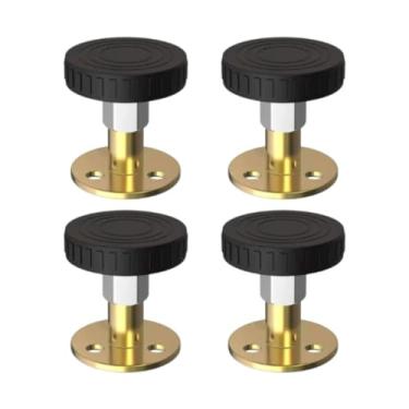 Imagem de FytStycale Rolhas de cabeceira, 4 peças, fixador, fácil instalação, protetor de parede, estabilizadores de cabeceira para sofás-camas, Altura 47 a 64mm