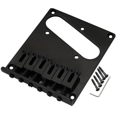 Imagem de Musiclily Pro 10.8mm Moderna Ponte Telecaster 6 Carrinhos Liga de Zinco para Guitarra Squier e Import tipo Tele, Preta