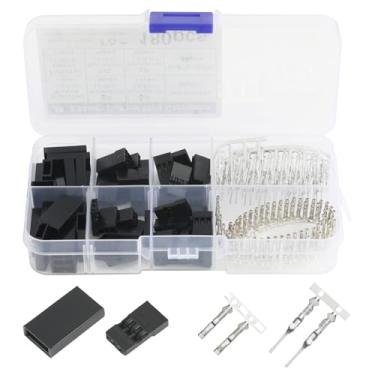 Imagem de Cermant 20 Sets Servo Connector Male Female Plug Crimp Pin Cable Kit Compatible with Futaba JR Hitec Spektrum RC Servo Connector