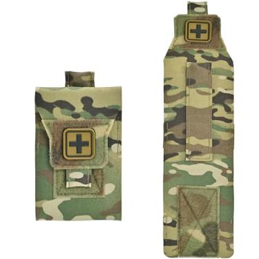 Imagem de Mini bolsa IFAK Micro Trauma | Organizador compacto de primeiros socorros EDC vazio com clipe tático MOLLE | Bolsa portátil para parar sangramento para equipamentos médicos e kits de sobrevivência