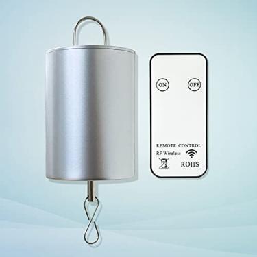 Imagem de FONMY Motor de Girador de Vento com Bateria Remota Operada 20 Rpm Motor Giratório de Exibição Suspensa para Bola de Discoteca Berço de Bebê Sino de Vento Móvel Decoração de Quintal Ornamentos Escultur