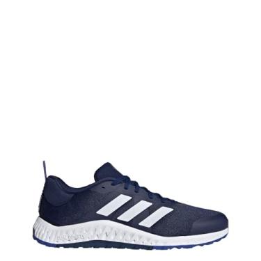 Imagem de adidas Tênis unissex adulto Everyset, Azul escuro/branco nuvem/azul lúcido, 39