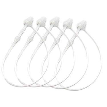 Imagem de RuiLing 1000 peças 3 polegadas 8 cm branco fecho de pressão alfinetes de segurança laço preço etiqueta prendedor de etiqueta gravatas de plástico para shows de artesanato