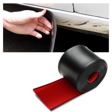 Imagem de muekzru Saias Laterais de 8,2 Pés * 3,15 Pol. para Carros Universais, Saias Laterais de Borracha Anti-Riscos Universais, Protetores de Borda. Protetor para Sedans, Caminhões, Utili(250 Cm/8 Cm, Preto)