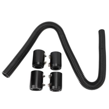 Imagem de Mangueira de Radiador Flexível, Conjunto de Mangueira de Dissipação de Calor de Aço Inoxidável Resistente Ao Calor Universal Com 4 Tampas, a Solução para o Seu de Resfriamento,