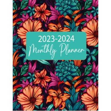 Imagem de 2023-2024 Monthly Planner: 2 Year Monthly Planner January 2023 to December 2024,a great organizer in which you schedule appointments and daily ... Monthly Weekly Planner, floral cover