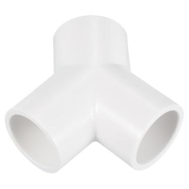 Imagem de YOKIVE 1 peça de acessórios de tubo de PVC 3 vias em forma de Y conectores de tubo de água de cotovelo adaptadores, ótimo para sistema de drenagem doméstica, irrigação de jardim, piscina (branco, 20