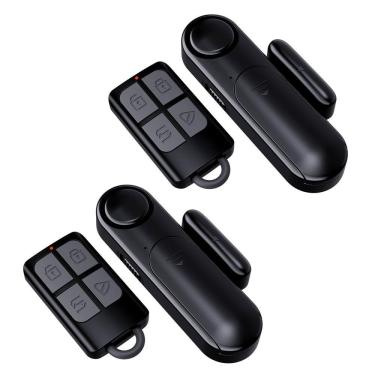 Imagem de Pacote de 2 janelas e portas de alarme METAK com controle remoto de 120 dB preto