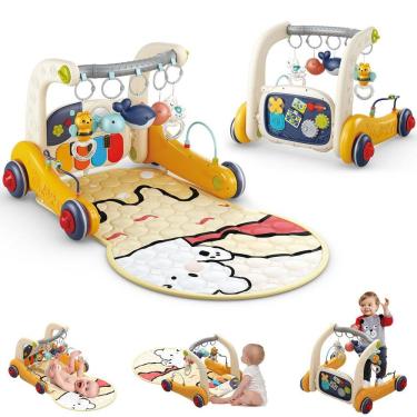 Imagem de Tapete de brincar Baby Gym 3 em 1 com Kick Piano para bebês e crianças pequenas