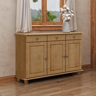 Imagem de Balcão para Cozinha 3 Portas e 3 Gavetas Freijó Rubi Madeira Pinus - F