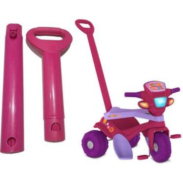 Imagem de Haste Empurrador Cor Rosa Pink Para Triciclo Bandeirante