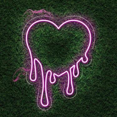 Imagem de Painel Neon Led Coração Desenho Instagramável Decorativo - Bloom