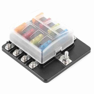 Imagem de Porca de Parafuso de 8 Vias Terminal Blade Block Block Titular Com Indicador de LED para Carros e Barcos