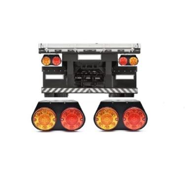 Imagem de Par Lanternas Traseira Led Bau Caminhao C Suporte 12/24v Klx