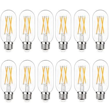 Imagem de NOTOC Lâmpada Led E26 Regulável 6W, Equivalente A 60W, Lâmpada Tubular E26, Lâmpada De Filamento Edison Transparente Antiga 600 Lúmens 2700K Branco Quente, Pacote Com 12