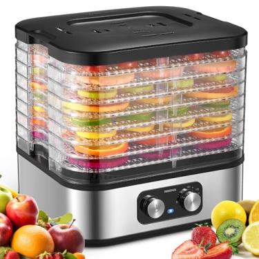 Imagem de Reemix Máquina Desidratadora Elétrica De Alimentos Com 8 Bandejas, Desidratadores Compactos Para Alimentos E Carne Seca, Frutas, Vegetais, Secador Desidratado De 400 W Com Controle De Temperatura, 8