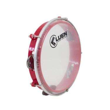 Imagem de Pandeiro Luen 8? Junior Pele Cristal ABS Platinelas de Inox