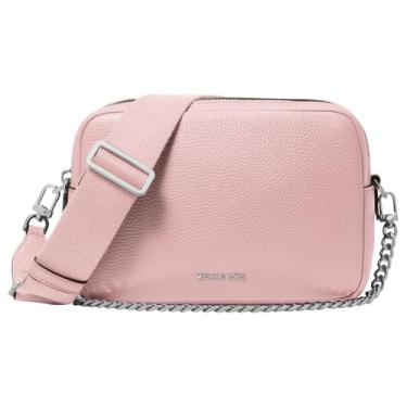 Imagem de Michael Kors Bryant Bolsa transversal média com zíper duplo para câmera, Rosa esfumaçada, One Size