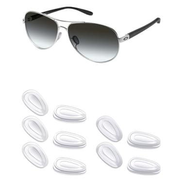 Imagem de Mryok 5 pares de protetores de nariz de substituição para óculos de sol Oakley Blender - Cinza claro e transparente