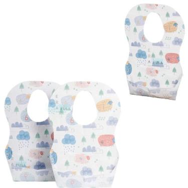 Imagem de 40 Babadores Descartáveis Bebê Impermeável C/ Bolso Coletor Introdução