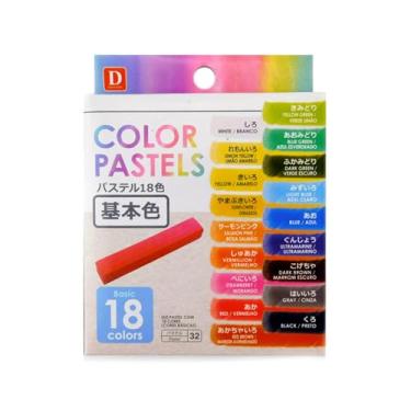 Imagem de Giz Pastel Seco Cores Básicas - 18 Unidades