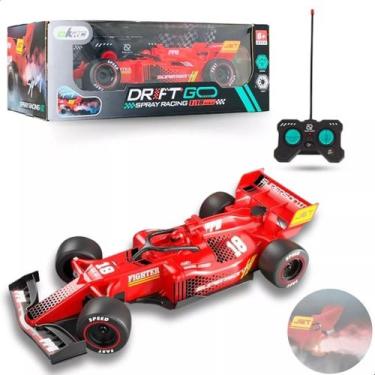 Imagem de Carrinho F1 Controle Remoto Recarregável Simula Fumaça LED Real - Drif