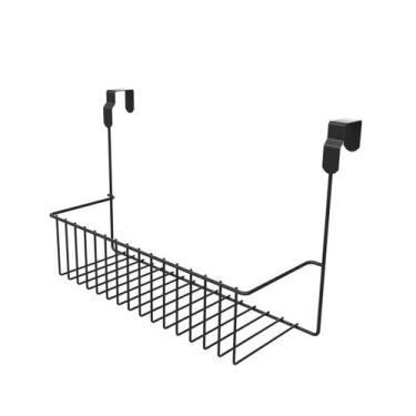 Imagem de Suporte Multiúso com Encaixe para Porta de Armário - Stolf, Preto