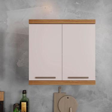 Imagem de Armário Aéreo Gold Master Arte Móveis, Cinamomo/ Off White