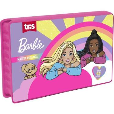Imagem de Maleta para Pintura Barbie 42 Peças KIT Artístico Completo - Summit