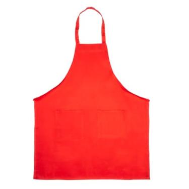 Imagem de Avental de comprimento total profissional aprovado pelo chef com dois bolsos frontais | Alça ajustável e resistente à água para funcionários de cozinha de cozinheiro | 86 cm L x 76 cm P, unissex,