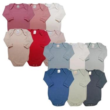 Imagem de Kit com 2 Body Manga Longa Liso 1-4 Bicho Molhado, Menino, 3