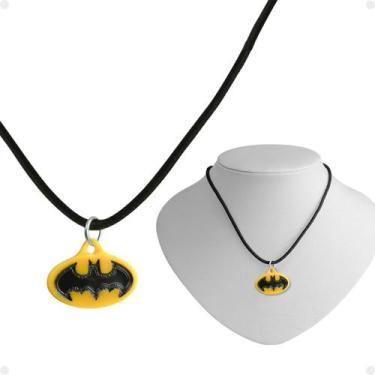 Imagem de Colar infantil menino + pingente qualidade premium batman heroi presen