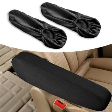 Imagem de Neferta Pack-2 Capa protetora para apoio de braço do banco dianteiro do carro, capa antiarranhões totalmente embrulhada para todas as estações, capa de apoio de braço confortável lavável e