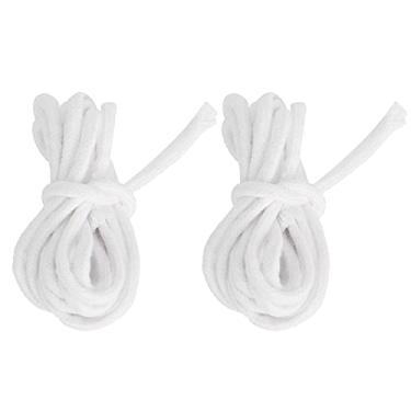 Imagem de Velas mexem espessos de algodão redonda de algodão alta combustão de absorção de óleo para velas de bricolage e lâmpadas de petróleo 2pcs (4mm)