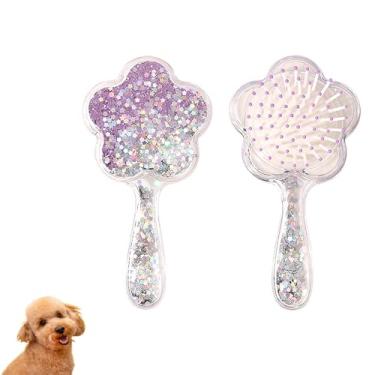 Imagem de Escova macia para cães pequenos | Escova suave para filhotes de cachorro Yorkies, Shih Tzus, Maltipoos e Maltês | Remoção de pelos de animais de estimação com cerdas macias | Escova de cachorro para