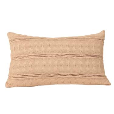 Imagem de Almofada em Tricot Trança Rosé Retangular