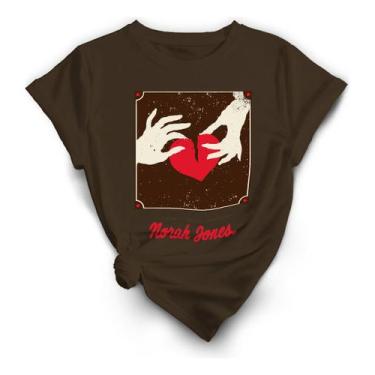 Imagem de Camiseta Estampada Cantora Norah Jones, Referencia Coração - Lobo Sete