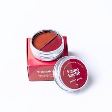 Imagem de Amokarité Batom Duo Cremoso Multifuncional 3 em 1 - Goiaba + Pecan 5g,